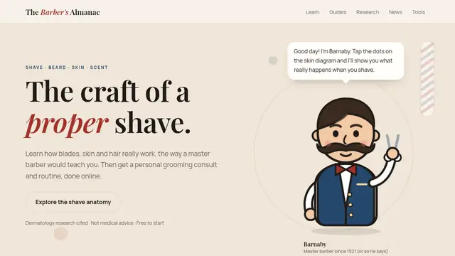 The Barber's Almanac homepage