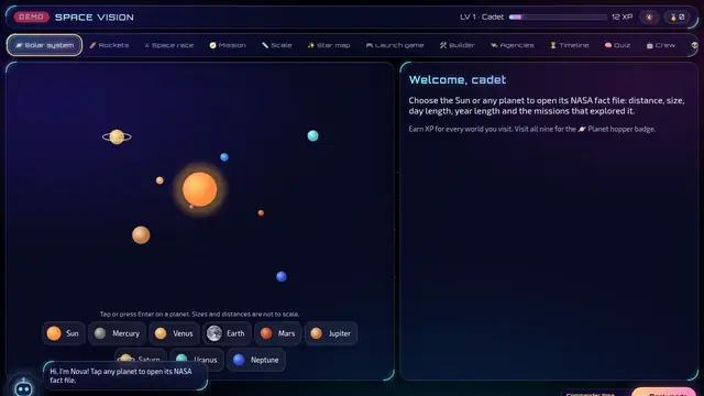 Space Vision homepage