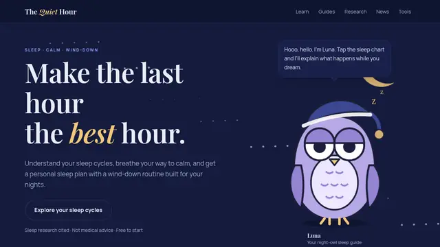 The Quiet Hour homepage
